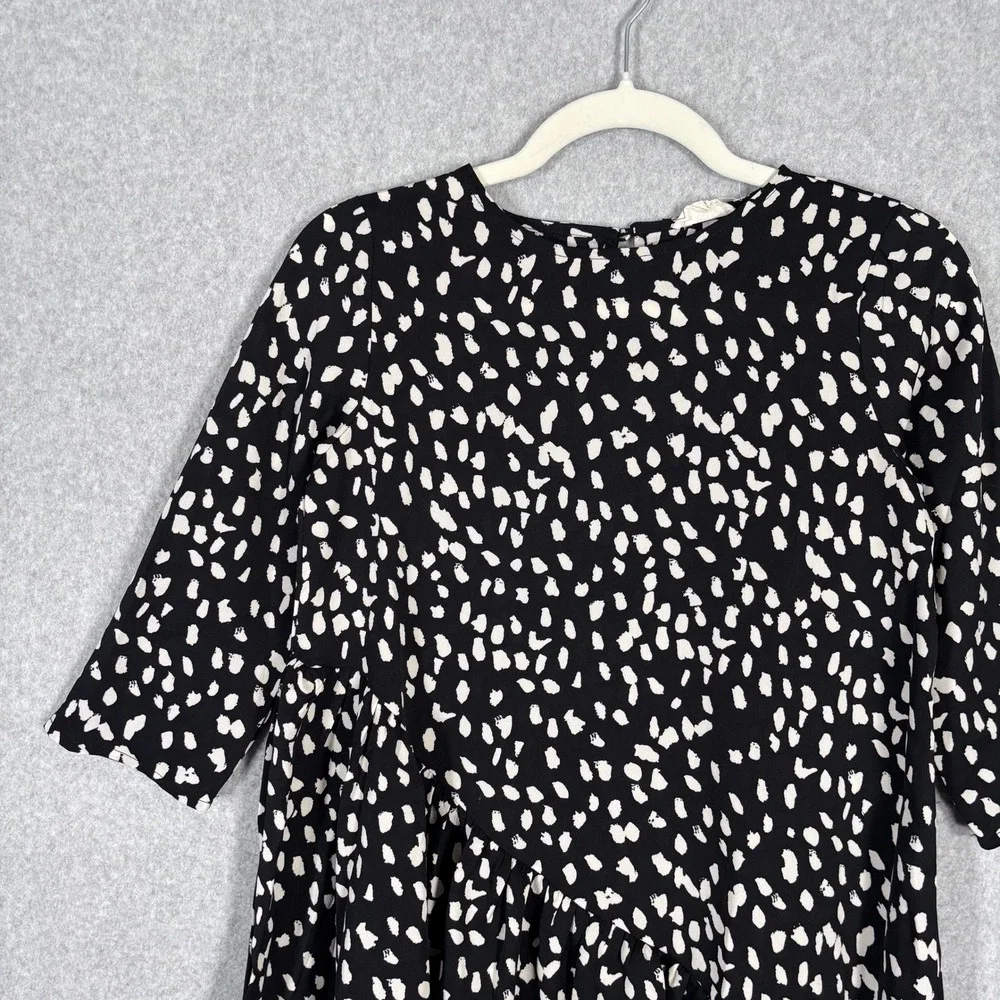 Hayden Girls Babydoll Dress Large Dalmatian Tiered Asymmetric Ruffles Flowy‎